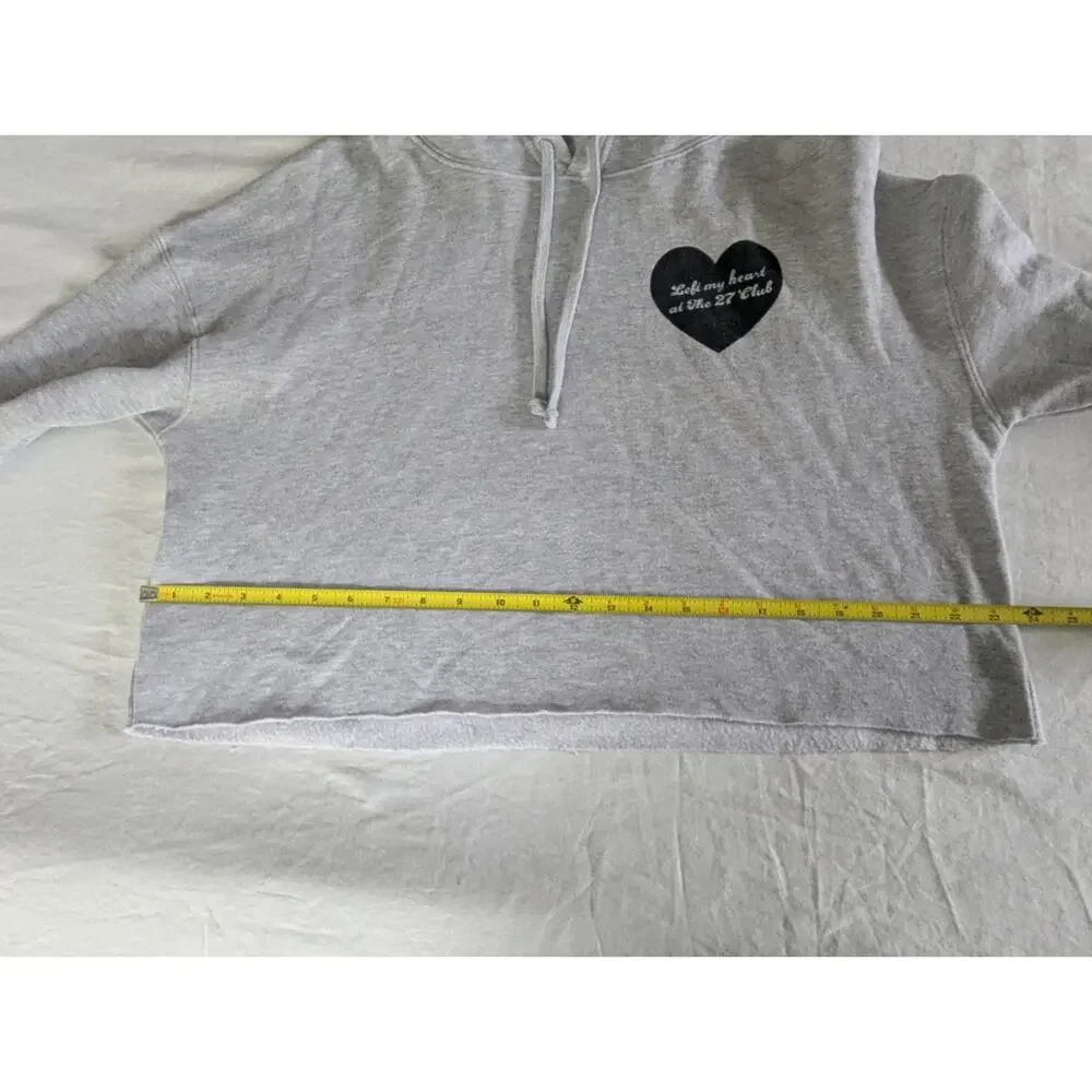Machine Gun Kelly MGK Hoodie Size L 27 Club Coffee Official Merch Cropped Grey